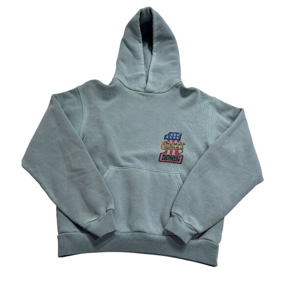 Cherry LA Swingers Diner Hoodie in Light Blue - Picture 1 of 4